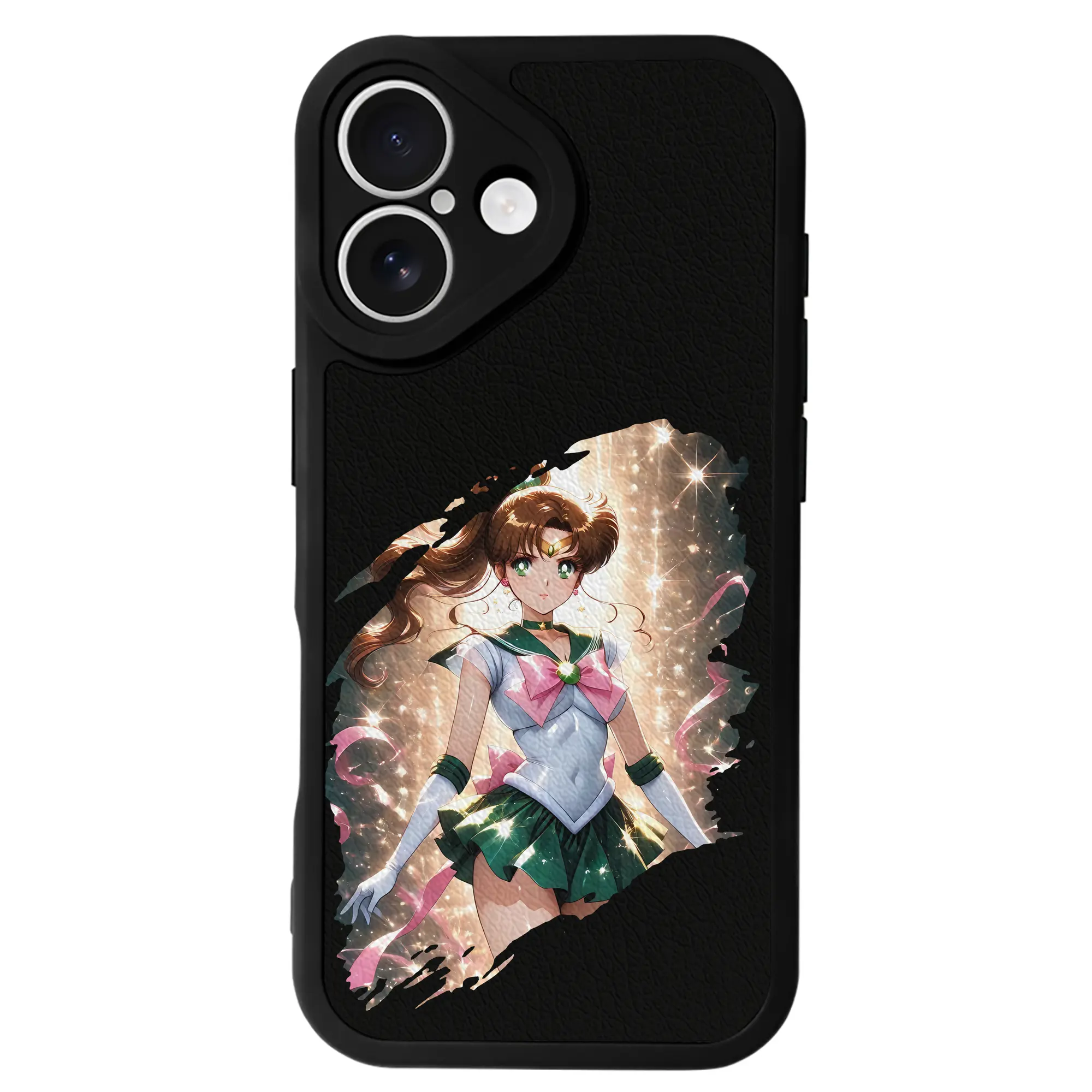 美少女戦士セーラームーン グッズ 木野 まこと - IPhone 16シリーズ対応 ・ シリコンスマホケース ・ レザー調 ・ 高精度フィット ・ 耐衝撃 ・ ワイヤレス充電対応 ・ 精密カット